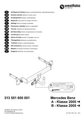 Westfalia Automotive 313 551 600 001 Montage- Und Betriebsanleitung