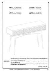 Walker Edison AF44LAN3DRET Montageanleitung