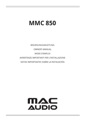 MAC Audio MMC 850 Bedienungsanleitung