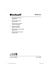 EINHELL TE-DS 20 E Originalbetriebsanleitung