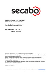 Secabo S60 II Bedienungsanleitung