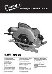 Milwaukee SCS 65 Q Originalbetriebsanleitung