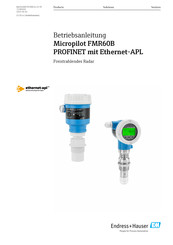 Endress+Hauser Micropilot FMR60B PROFINET mit Ethernet-APL Betriebsanleitung