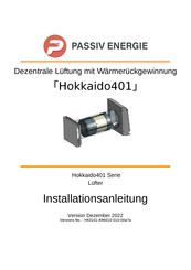 Passiv Energie Hokkaido401 Installationsanleitung