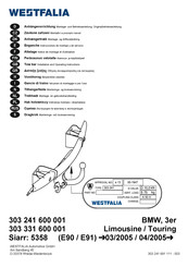 Westfalia 303 331 600 001 Montage- Und Betriebsanleitung