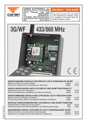 Cardin Elettronica RCQ-3G/WF Inbetriebnahme Und Benutzung