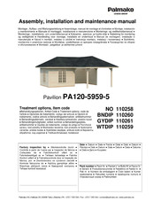 Lemeks Palmako PA120-5959-5 Montage-, Aufbau- Und Wartungsanleitung