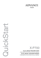 Advance Paris QuickStart X-P700 Bedienungsanleitung