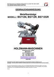 HOLZMANN-MASCHINEN BS712GR Gebrauchsanweisung