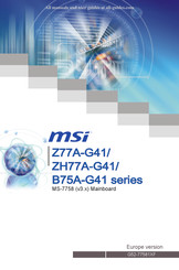 MSI ZH77A-G41 Serie Bedienungsanleitung