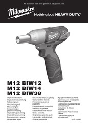 Milwaukee M12 BIW38 Originalbetriebsanleitung