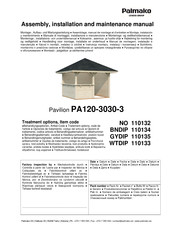 Lemeks Palmako PA120-3030-3 Montage-, Aufbau- Und Wartungsanleitung