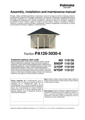 Lemeks Palmako PA120-3030-4 Montage-, Aufbau- Und Wartungsanleitung