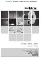 Elektror S-HP 470/35 Betriebs- Und Montageanleitung
