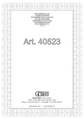 Gessi 40523 Bedienungsanleitung