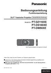 Panasonic PT-DS100XE Bedienungsanleitung