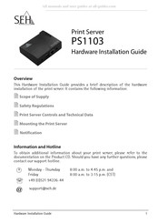 Seh PS1103 Hardware-Installationsanleitung