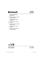 EINHELL BPG 850/1 Originalbetriebsanleitung