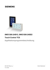 Siemens Touch control TC5 Applikationsprogrammbeschreibung