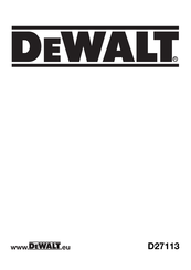 DeWalt D27113-QS Originalanweisungen