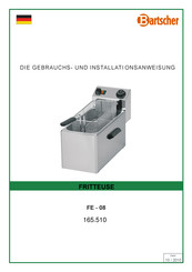 Bartscher FE - 08 Gebrauchs- Und Installationsanweisung