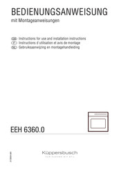 Küppersbusch EEH 6360.0 Bedienungsanweisung Mit Montageanweisungen