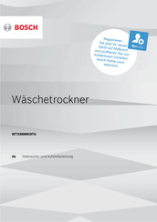 Bosch WTX88MK0FG Gebrauchs- Und Aufstellanleitung