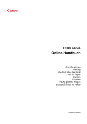 Canon PIXMA TS200 Serie Online-Handbuch