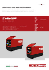 Mosa SX Serie Bedienungs- Und Wartungshandbuch