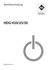 HDG H30 Betriebsanleitung