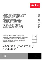 Amica KGCL 387 Serie Gebrauchsanweisung