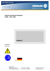Kärcher Ringler RI 400 W3G Original Technisches Handbuch