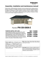 Lemeks Palmako PA120-5959-2 Montage-, Aufbau- Und Wartungsanleitung
