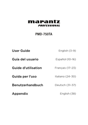 Marantz professional PMD-750TA Benutzerhandbuch