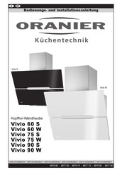 Oranier Vivio W Serie Bedienungs- Und Installationsanleitung