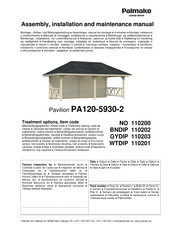 Lemeks Palmako PA120-5930-2 Montage-, Aufbau- Und Wartungsanleitung