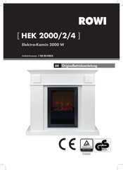 Rowi HEK 2000/2/4 Originalbetriebsanleitung