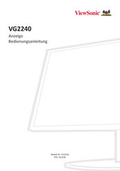 ViewSonic VG2240 Bedienungsanleitung