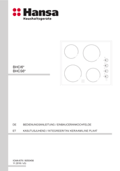 Hansa BHCI6 Serie BHCS6 Serie Bedienungsanleitung