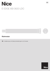 Nice ERA INN E EDGE XSI 0620 LDC Installierungs-Und Gebrauchsanleitungen Und Hinweise