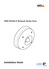 Axis Communications D4100-E Installationsanleitung
