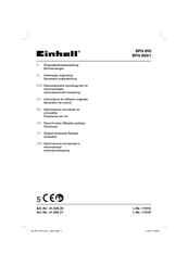 EINHELL BPG 850/1 Originalbetriebsanleitung