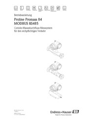 Endress+Hauser Proline Promass 84 Betriebsanleitung