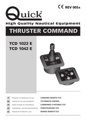 Quick THRUSTER COMMAND TCD 1042 E Installations- Und Benutzerhandbuch