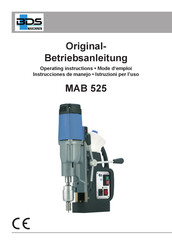 BDS Maschinen MAB 525 Originalbetriebsanleitung
