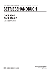 Kongskilde GXS 9005 Betriebshandbuch