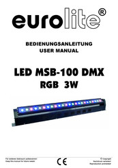 EuroLite LED MSB-100 DMX RGB 3W Bedienungsanleitung