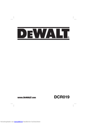 DeWalt DCR019-QW Bersetzt Von Den Originalanweisungen