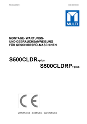 Multi S500CLDRP+plus Montage- Wartungsund Gebrauchsanweisung