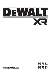 DeWalt XR DCF512 Bersetzung Der Originalanweisungen